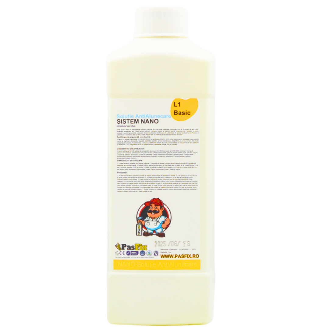 Soluție Antialunecare PasFix L1 Basic 1L – Protecție esențială pentru băi, bucătării și suprafețe cu risc de alunecare