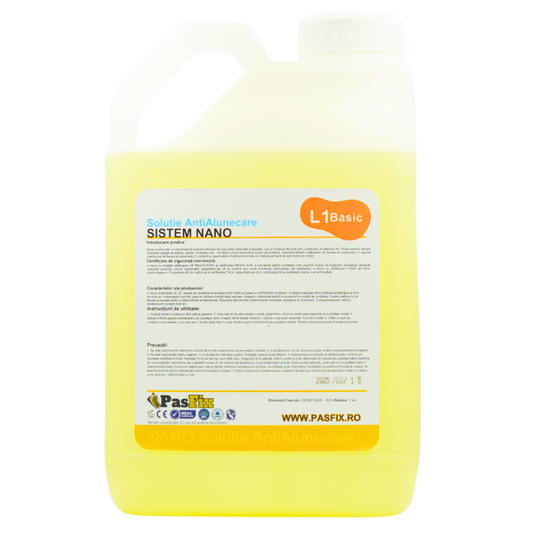 Soluție Antialunecare PasFix L1 BASIC 5L – Protecție sigură pentru băi, bucătării și pardoseli cu gresie