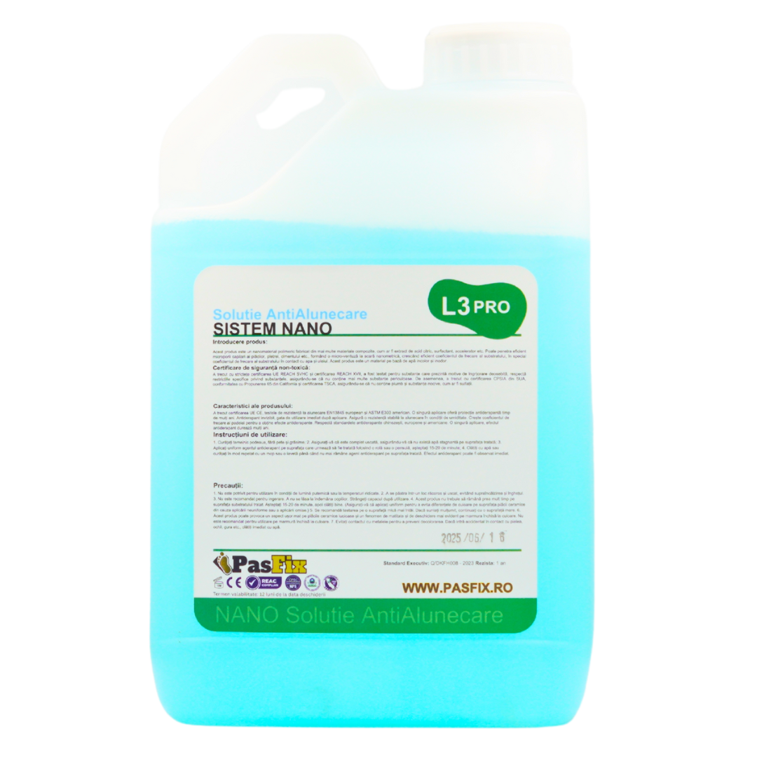 Soluție Antialunecare PasFix L3 PRO 5L – Siguranță profesională pentru restaurante, dușuri publice și zone cu trafic intens