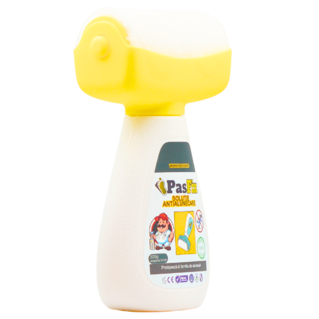 Soluție Antialunecare PasFix 300ml – Protecție sigură pentru gresie, piatră și marmură cu rolă aplicatoare