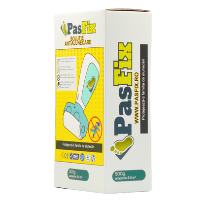 Soluție Antialunecare PasFix 500ml – Protecție pentru gresie, faianță, marmură, piatră naturală cu rolă aplicatoare