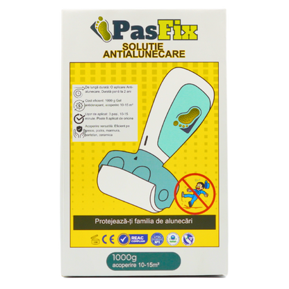 Solutie Antialunecare PasFix 1L – Protecție sigură pentru gresie, piatră și marmură fără rolă aplicatoare