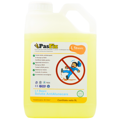 Soluție Antialunecare PasFix L1 BASIC 5L – Protecție sigură pentru băi, bucătării și pardoseli cu gresie
