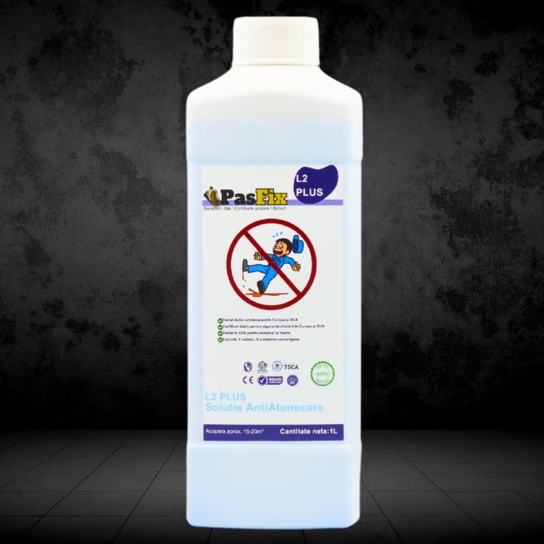 Soluție Antialunecare PasFix L2 PLUS 1L – Siguranță profesională pentru băi, bucătării, birouri și coridoare