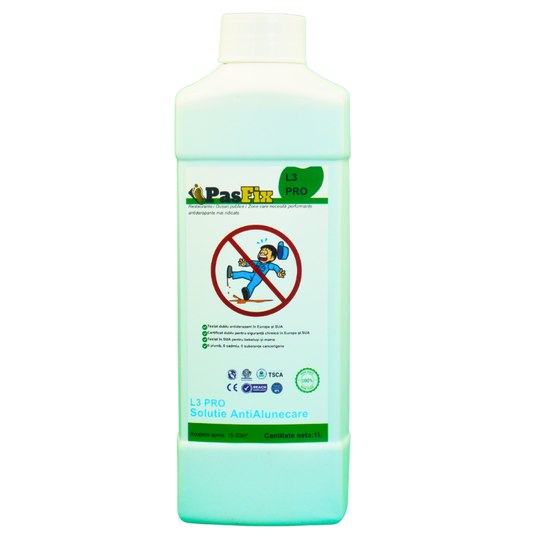 Soluție Antialunecare PasFix L3 PRO 1L – Siguranță profesională pentru restaurante, dușuri publice și zone intens circulate