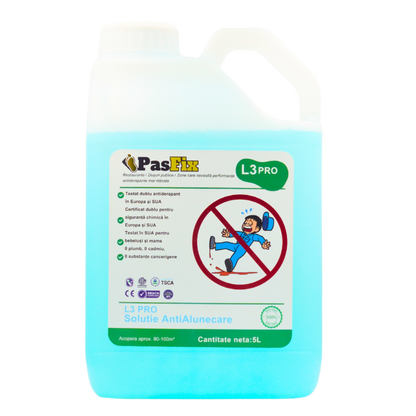 Soluție Antialunecare PasFix L3 PRO 5L – Siguranță profesională pentru restaurante, dușuri publice și zone cu trafic intens